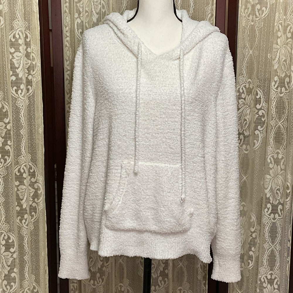 CANDIES WHITE TERRYCLOTH HOODIE - SZ XXL